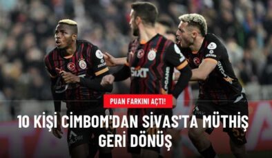 10 kişi Cimbom’dan Sivas’ta müthiş geri dönüş