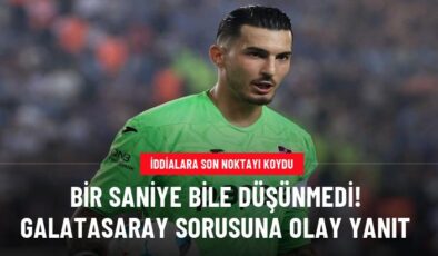 Bir saniye bile düşünmedi! Galatasaray sorusuna olay yanıt