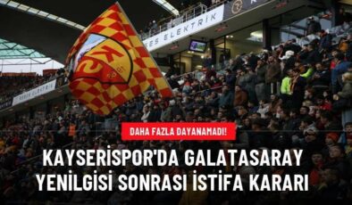 Kayserispor’da Galatasaray yenilgisi sonrası istifa kararı