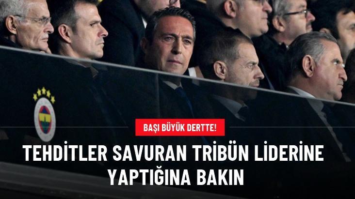 Tehditler savuran tribün liderine yaptığına bakın